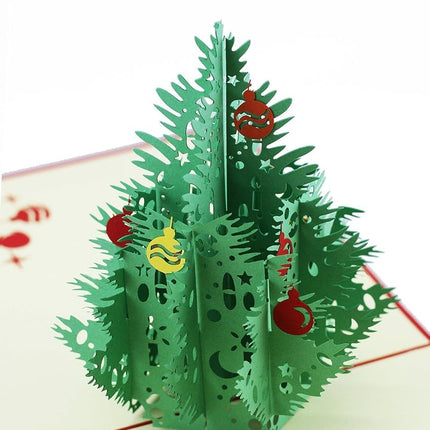 ENJOYPRO 3D Pop Up Christmas Tree Greeting Card 8P