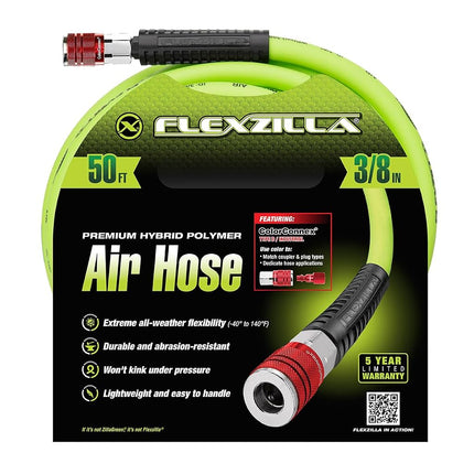 Flexzilla HFZ3850YW2-D Hoses and Valves, ZillaGreen, 3/8" (inches) x 50' (feet)
