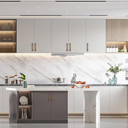 Asidrama 10 Pack Antique Brass Cabinet Handles, 3.75 Inch(96mm) Kitchen Cabinet Hardware for Cupboard Drawer Pulls