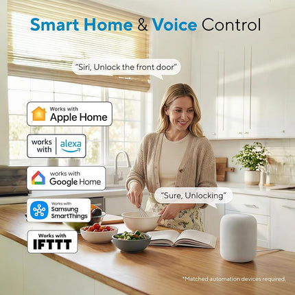 ULTRALOQ Bolt Fingerprint WiFi Smart Lock, Works with Apple Home, Siri, Alexa, 8-in-1 Keyless Entry Deadbolt Lock with Fingerprint, Keypad, App Remote Control, Auto Unlock,Easy Install, 10 Mo. Battery