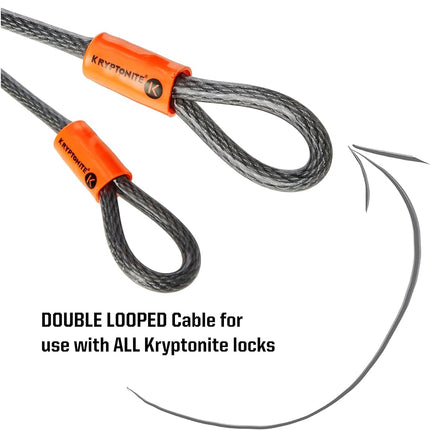 Kryptonite 720018210610 KryptoFlex 3/8-Inch x 7-Feet 1007 Double Loop Security Cable