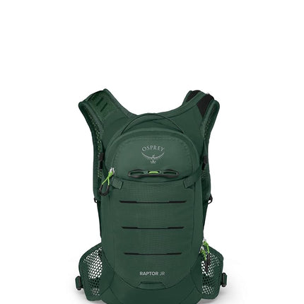 Osprey Raptor Jr Boy's Mountain Biking Backpack with Hydraulics Reservoir, Tundra Green, Tundra Green, One Size, Mountain Biking Backpack With Hydraulics Reservoir