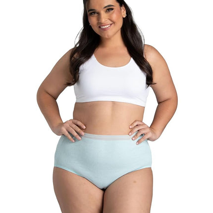 Fruit of the Loom Culottes Femme Grande Taille, Conçues pour épouser Vos Courbes, Slip - Microfibre - Assorties, 10 Grande Taille