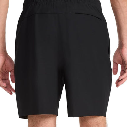 Reebok Apparel Men's Jumpstart 8” Short, Standard Fit, Lightweight Poly Fabric, Black, Medium