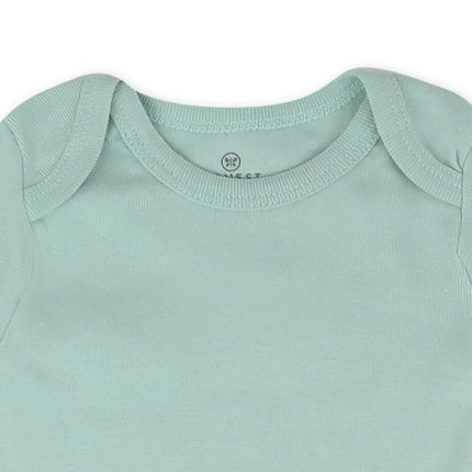 HonestBaby 5-pack Short Sleeve Bodysuits One-piece 100% Organic Cotton for Infant Baby Boys, Sage Ombre, 18 Months