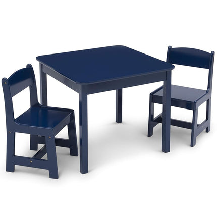 Delta Children Ma table et mes chaises pour enfants MySize (2 chaises incluses) – Idéales pour les activités créatives, l'heure du goûter, l'école à la maison, les devoirs et plus encore, Bleu