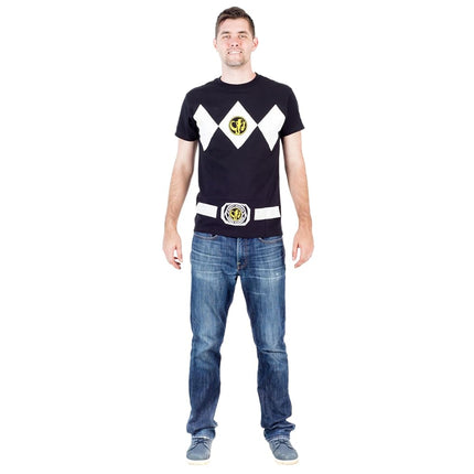 Power Rangers Black Costume T-Shirt(Black,Small)