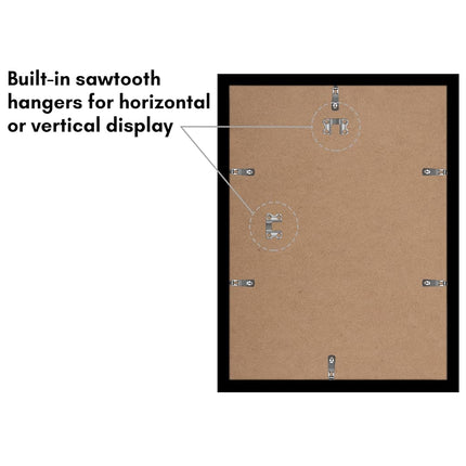 Americanflat 11x15 Picture Frame Set of 5 in Black - Use as 8x12 Picture Frame with Mat or 11x15 Frame Without Mat - Gallery Wall Frame Set with Hanging Hardware - Horizontal or Vertical Display