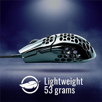 Cooler Master MM710 Glossy Black Gaming Mouse with Lightweight Honeycomb Shell, Ultraweave Cable, 16000 DPI Optical Sensor