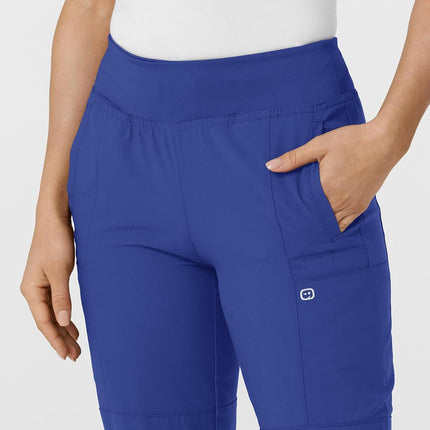 WonderWink Women's Comfort Waist Cargo Jogger Pant, Galaxy Blue, X-Large Tall