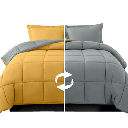 Elegant Comfort 3-Piece Reversible Comforter Set, 