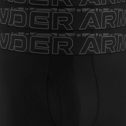 Under Armour Men's Tech 6-inch Boxerjock 2-Pack Boxer Briefs, Black Solid-Core Pack of 3, 3XL