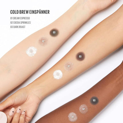 KAJA 3 Colors Eyeshadow - Beauty Bento 21 Cold Brew Einspänner | Soft Ash Gray, Travel Size, Glitter, Shimmer, Matte finish, Cruelty free, K-Beauty Mini Palettes, Easy Finger Blendable, Glitter, High Pigmentation, 2019 Allure Award, 0.03 Oz