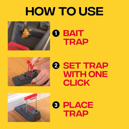 Victor M123SSR Quick-Kill Easy Set Mouse Trap - 6 Reusable Mouse Traps