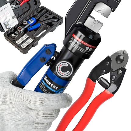 AMZCNC Hydraulic Hand Crimper Tool for Stainless S