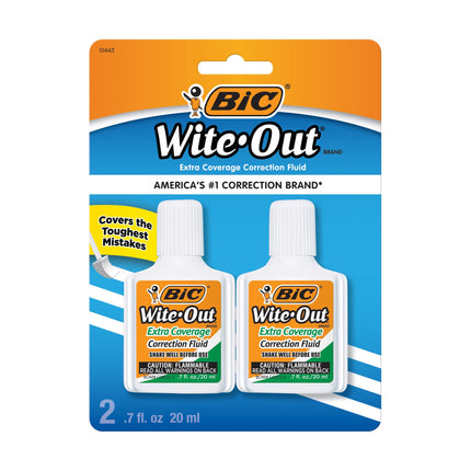 Bic Wite Out Extra Coverage Correction Fluid-51443