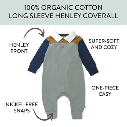 Ensembles combi-short HonestBaby, combinaison une pièce en coton biologique, bleu marine, prématuré
