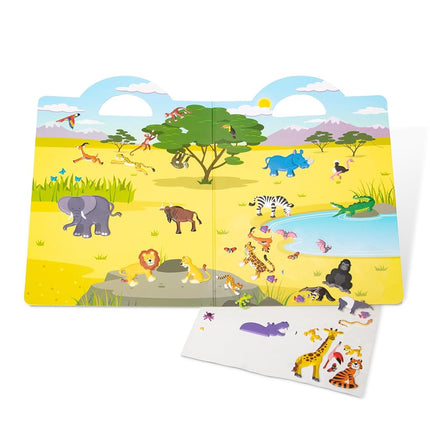 Melissa & Doug Puffy Sticker Play Set: Safari - 42 Reusable Stickers Travel Activities for Kids, Reusable Sticker Toy, for Kids Ages 4+ - FSC Certified - FSC Certified