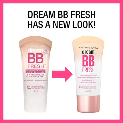 Maybelline New York Dream Fresh BB Cream, Medium/Deep, 1 Fluid Ounce (Packaging may vary)
