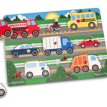 Melissa & Doug Vehicles Wooden Peg Puzzle (8 pcs)