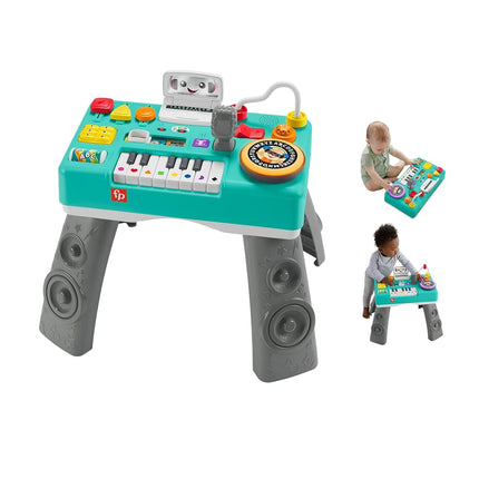 Fisher-Price Baby & Toddler Activity Table, Laugh & Learn Mix & Learn DJ Table, Musical Learning Toy with Lights & Sounds, UK English Version, HRB66
