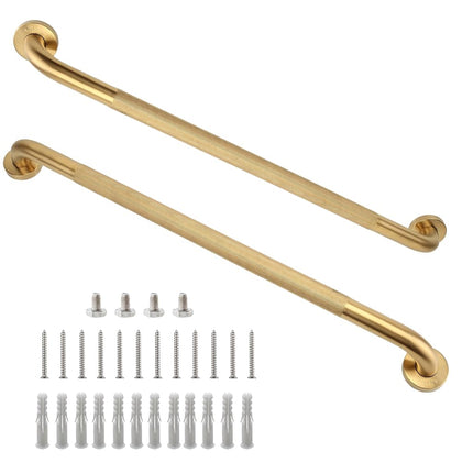 Rackickyer Shower Grab Bar, 2 Pack 32 Inch Gold Ba