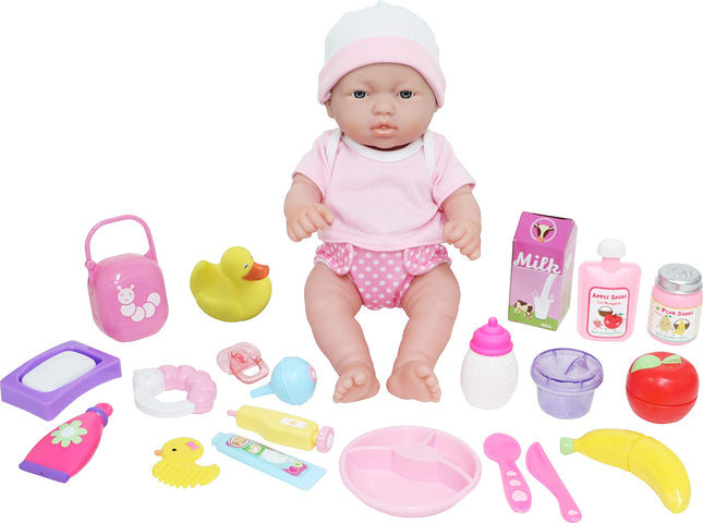 JC Toys Deluxe La Newborn 12" All Vinyl Nursery Pi