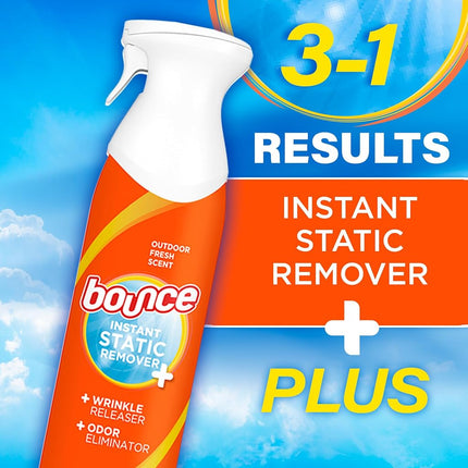 Bounce Rapid Touch-Up 3 in 1 Wrinkle Releaser Clothing Spray, 9.7 fl oz
