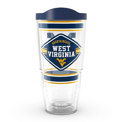 Tervis West Virginia Mountaineers - Gobelet Isotherme Double Paroi Fabriqué aux États-Unis, Garde les Boissons Froides et Chaudes, 710 ml, Classique