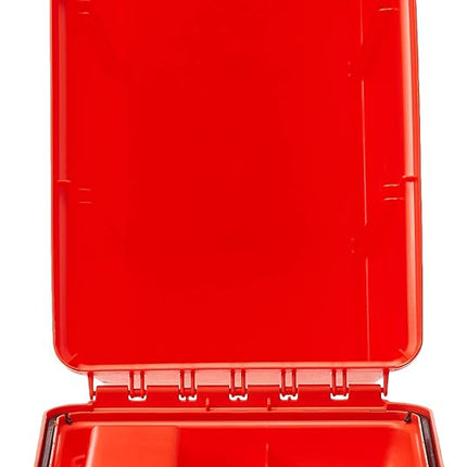 PLANO Emergency Supply Box with Shelf,Storage Box, Molded Waterproof, Tackle Storage, Heavy Duty, Outdoor Storage, Orange