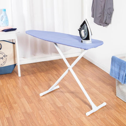 Table à repasser pleine grandeur; fabriquée aux États-Unis par Seymour Home Products (bleu uni) L'ensemble comprend la housse et le coussin | Planche à repasser avec pieds en T en acier réglables de la table jusqu'à 91 cm de haut