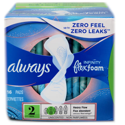 Always Pads Size 2 Infinity With Flex Foam 14 Coun