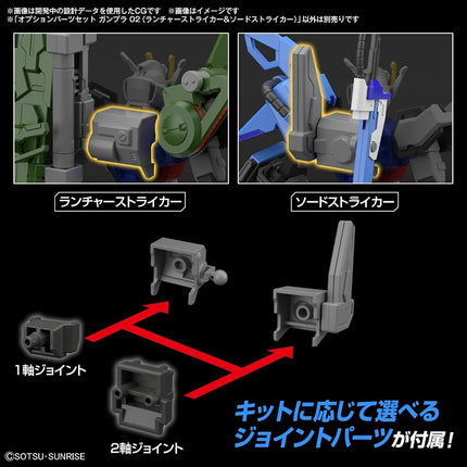 BANDAI Spirits Hobby KIT Gundam Option Parts Set GUNPLA 02 (Launcher Striker & Sword Striker)