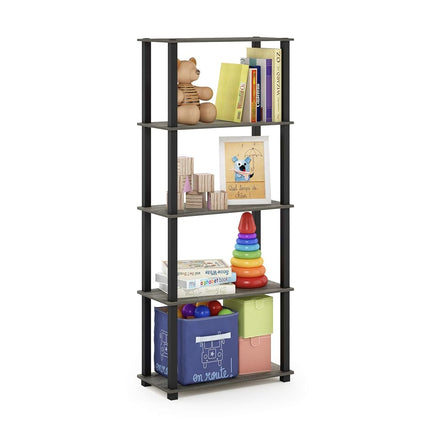 Furinno TURN-S-TUBE Book Shelf, 5-Tier Toolless St
