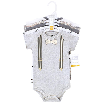 Bodysuits de algodón unisex para bebé de Hudson Baby, pajarita a cuadros, 18-24 meses