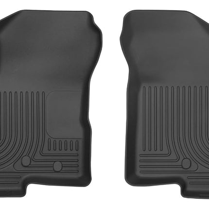 Husky Liners 13001 Fits 2007-12 Dodge Caliber, 2007-16 Jeep Compass - Passenge side has 1 floor mat retaining hook, 2007-17 Jeep Patriot Weatherbeater Front Floor Mats, Black
