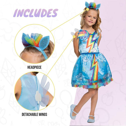 Disguise My Little Pony Rainbow Dash Classic Girls Dress - Small