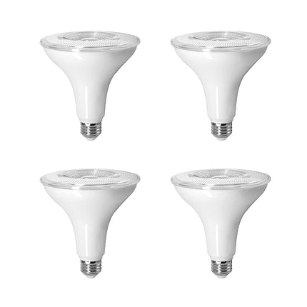 Bombilla LED Sylvania PAR38 de anochecer a amanecer con sensor de luz de encendido/apagado automático, 120W=14W, 1250 lúmenes, 3000K, blanco brillante - Paquete de 4 (41279)