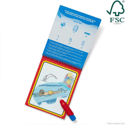 Melissa & Doug Water WOW! Carnet de coloriage magique de la jungle avec stylo à eau | Livre de coloriage pour enfants de 3, 4, 5, 6, 7 ans | Jouets de voyage pour tout-petits en avion Activités pour enfants - Certifié FSC