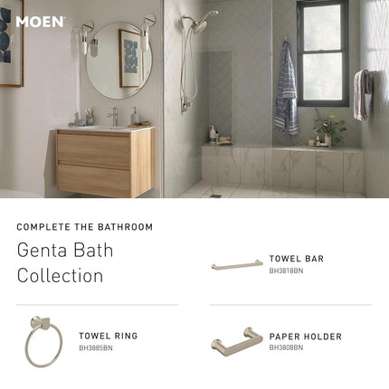 Moen BH3803BN Genta LX Gancho Moderno Sencillo para Bata o Toalla para Cocina o Baño, Níquel Cepillado