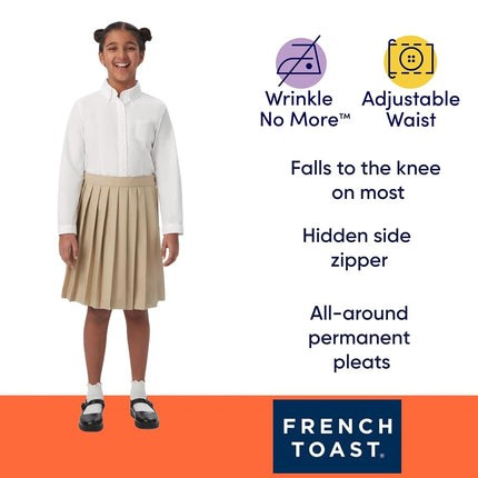 French Toast Jupe plissée classique pour fille, uniforme scolaire pour enfants, gris chiné, 10,5 ans et plus
