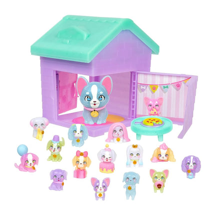 LLP Little Live Pets Puppy House Playset, 15 Mini Collectible Puppies