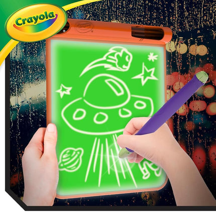 CRAYOLA Studio artistique de voyage lumineux, jouets qui brillent dans le noir, cadeaux pour enfants filles et garçons, à partir de 6, 7, 8, 9 ans