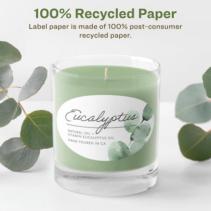 Avery Etiquetas Ovaladas Recicladas Blancas Mate Ecológicas, 4.25" x 2.5", Etiquetas Blancas Mate, Adhesivo Permanente, Imprimibles Láser/Inyección de Tinta, 600 en Total