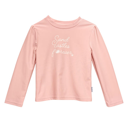 Gerber Girls' Baby Toddler Long Sleeved Rashguard Swim Bathing Suit Set, Starfish, 18 Months