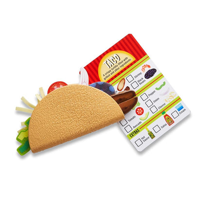 Melissa & Doug Fill & Fold Taco & Tortilla Set, 43 Pieces � Sliceable Wooden Mexican Play Food, Skillet, and More - FSC CertifiedTaco Play Food Set, Pretend Kitchen Toy for Kids Ages 3+