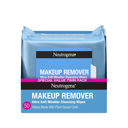 Neutrogena Makeup Removing Wipes, 25 Count, Twin P