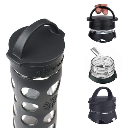 Lifefactory Glass Hydration Bottle Arctic White 350 ml