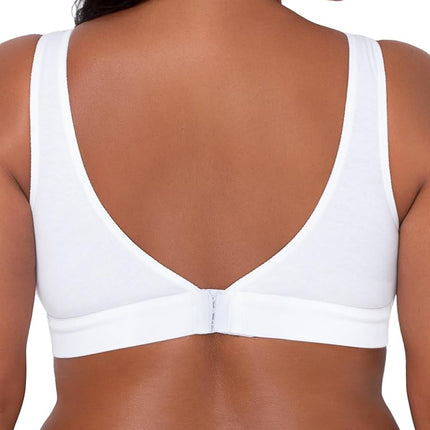 Fruit of the Loom Women's 2-Pack Full Coverage Wireless Cotton Bra - Soft & Everyday Comfort, Blushing Rose/White, S