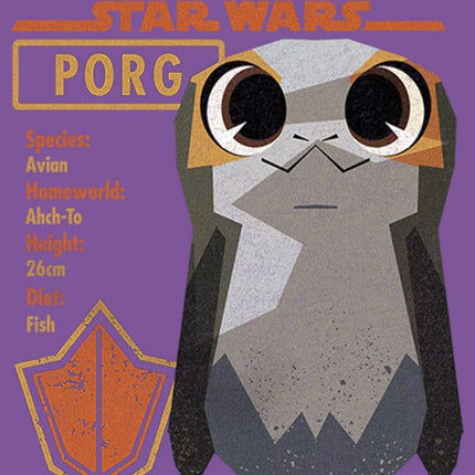 Camiseta Fifth Sun de Star Wars: Galaxia de Criaturas Georgie Porgie para Niña, Color Purple Berry, Talla X-Grande